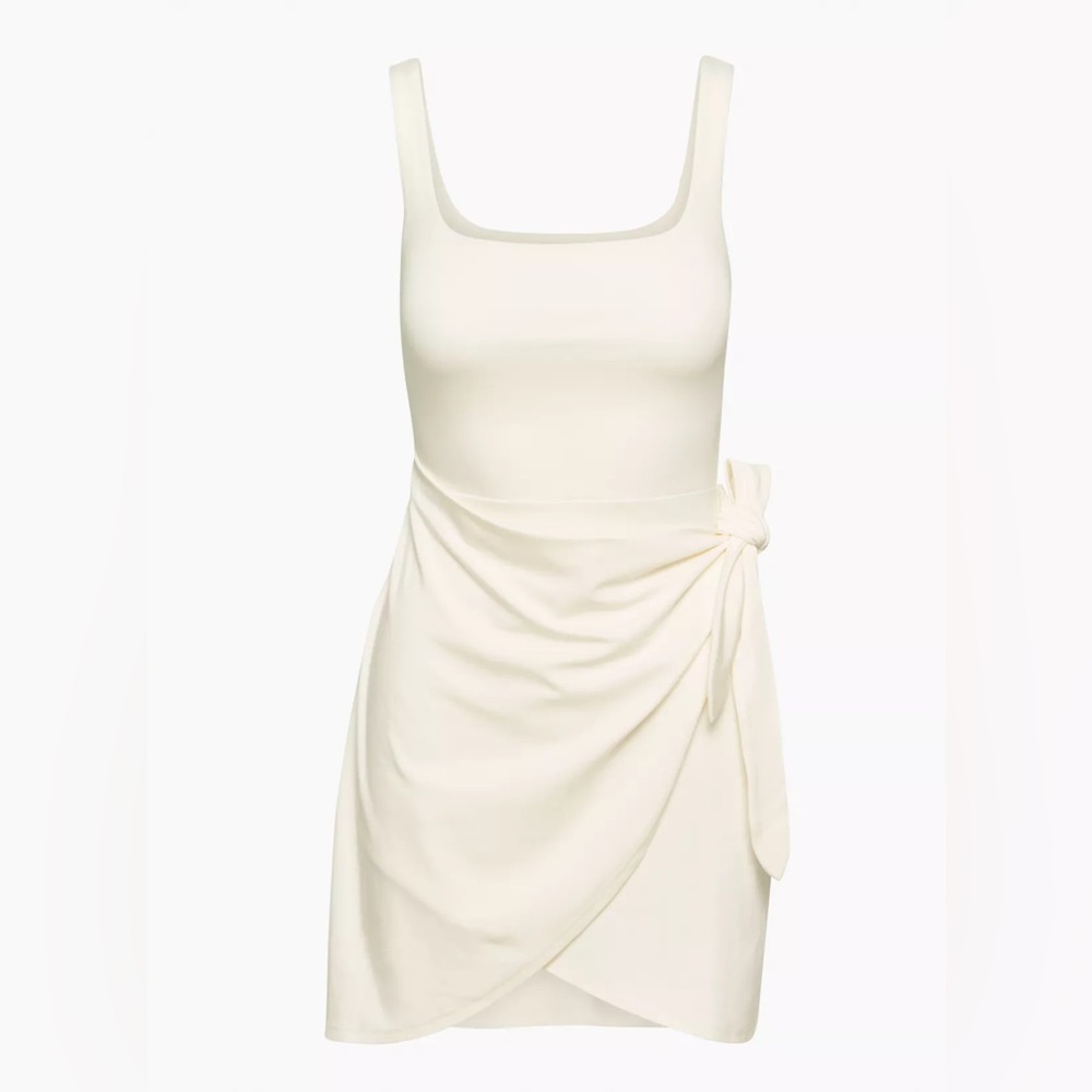 Wilfred Cream Mini Dress with Side Tie